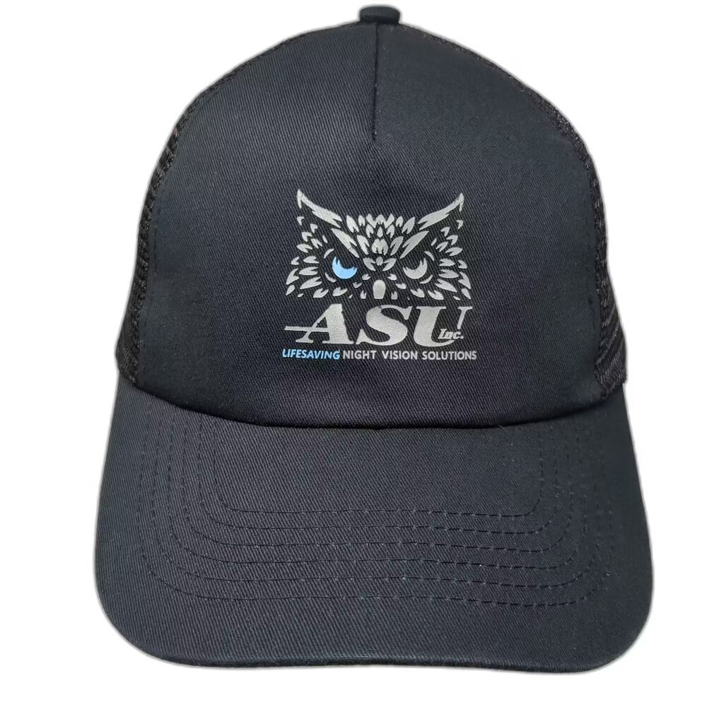 Hit ASU Inc Night Vision Solutions Owl Black Trucker Hat OS Snapback Adjustable